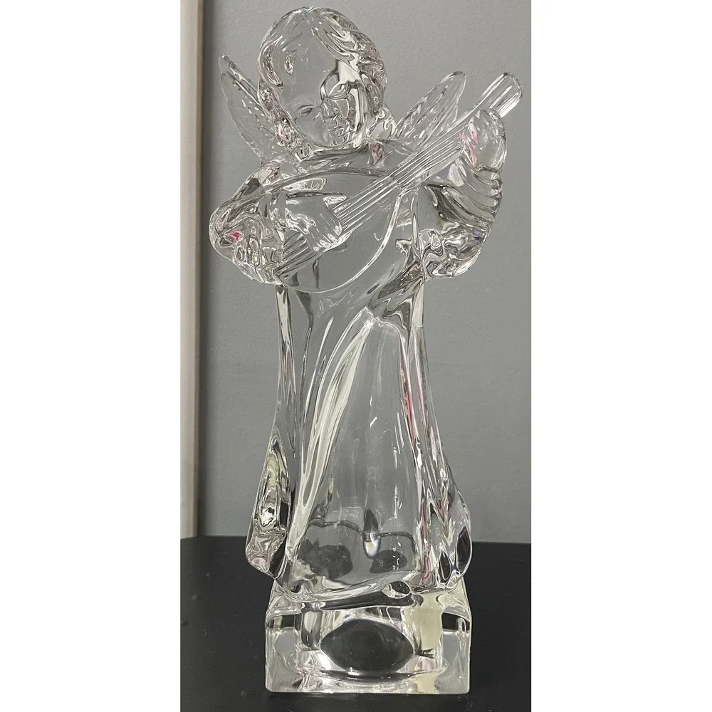 Mikasa Herald Collection Crystal Angelic Mandolin Statue Figurine 8